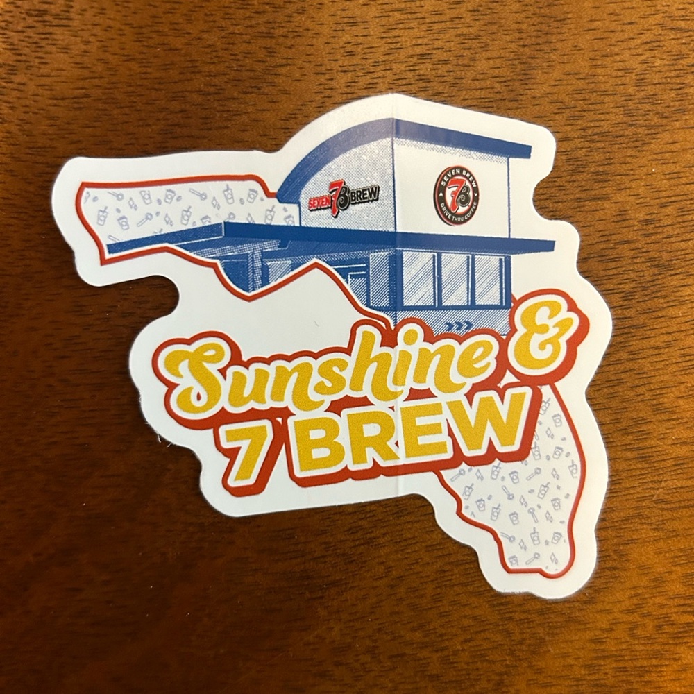 Sunshine & 7 Brew Florida State Sticker